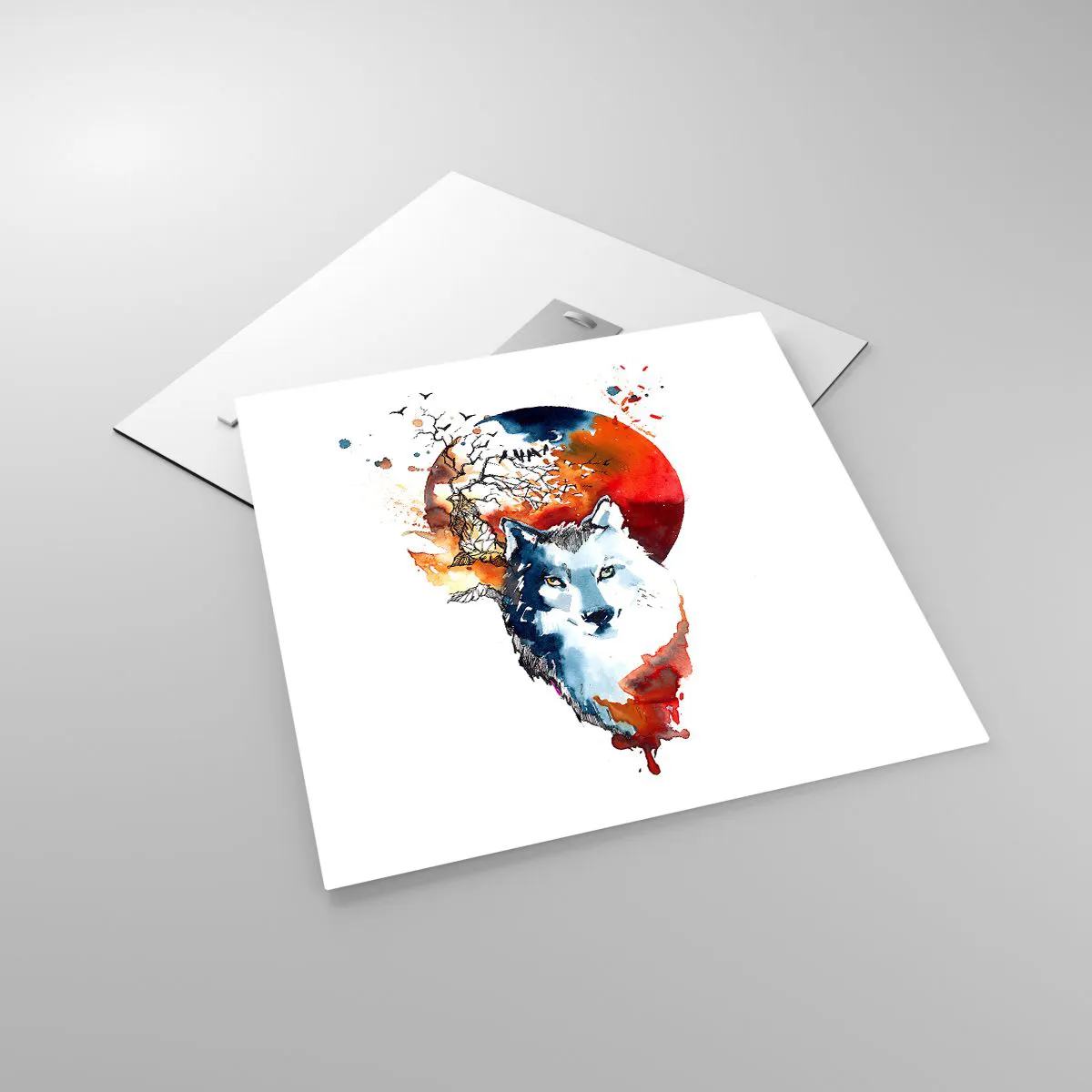 Glass picture - Face to Face With the Night - 50x50 cm