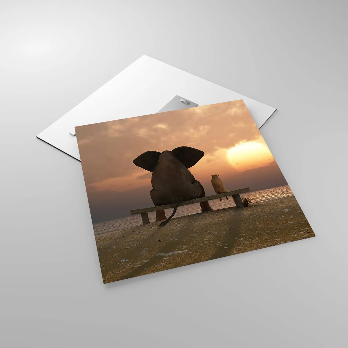 Schilderen op glas - Het is goed om samen stil te zijn - 50x50 cm