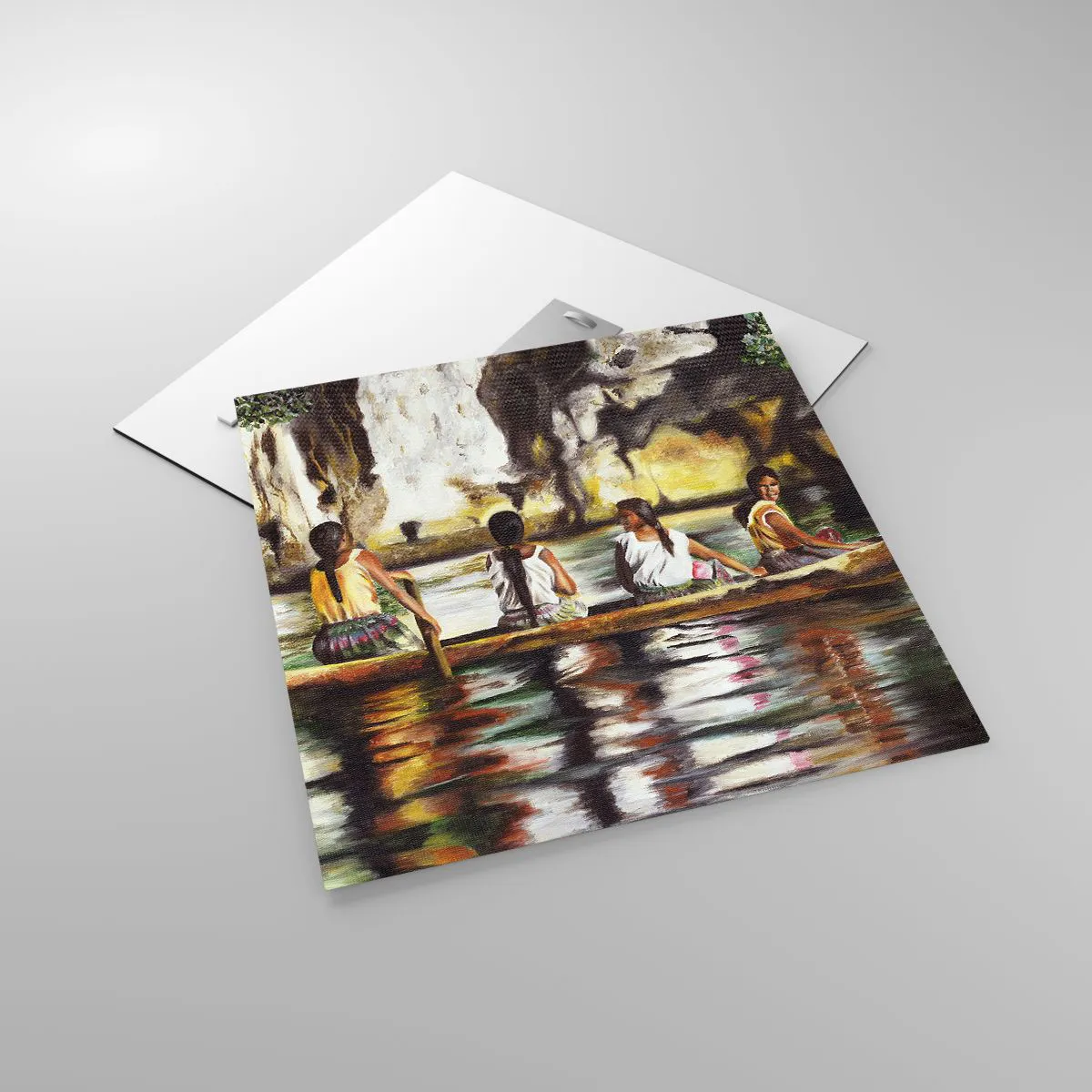 Tablou pe sticlă - Într-un paradis polinezian - 50x50 cm