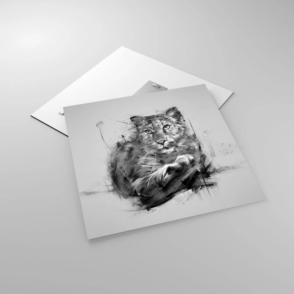 Impression sur verre - Image sur verre - Oui, j'écoute attentivement - 50x50 cm