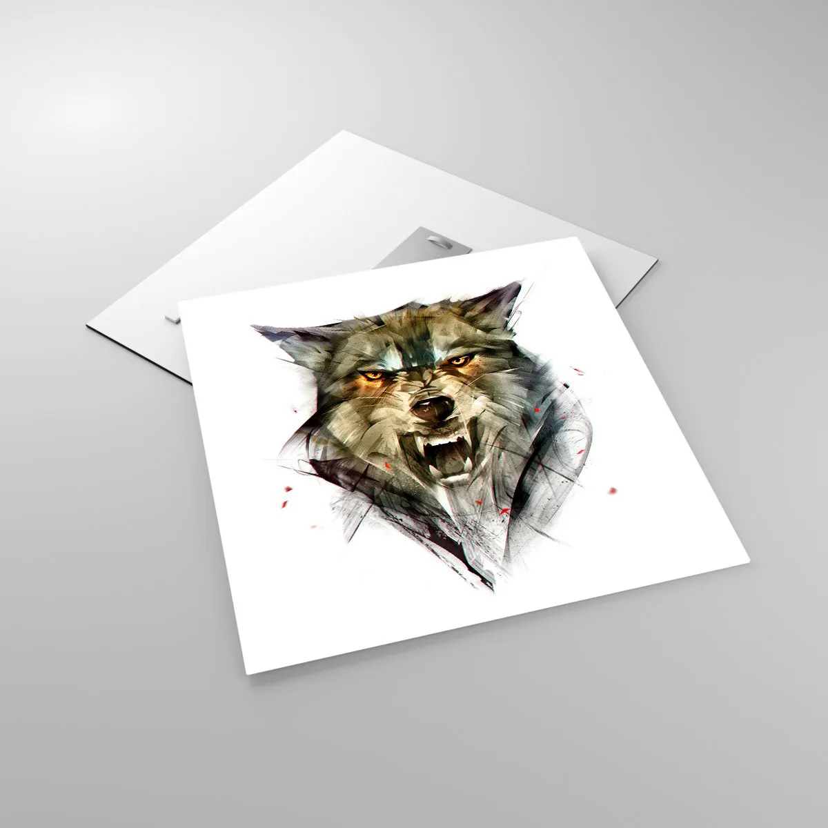 Üveg kép - Egy lépést sem! - 50x50 cm