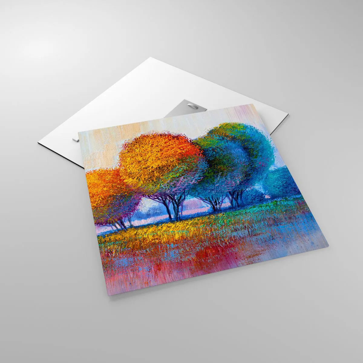 Impression sur verre - Image sur verre - Un bouquet de couleurs éclatantes - 50x50 cm