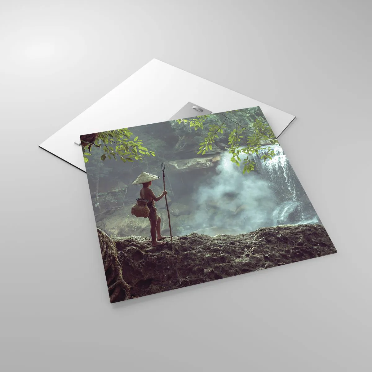 Glasbild - Bild auf glas - Befreundet mit der Natur - 50x50 cm