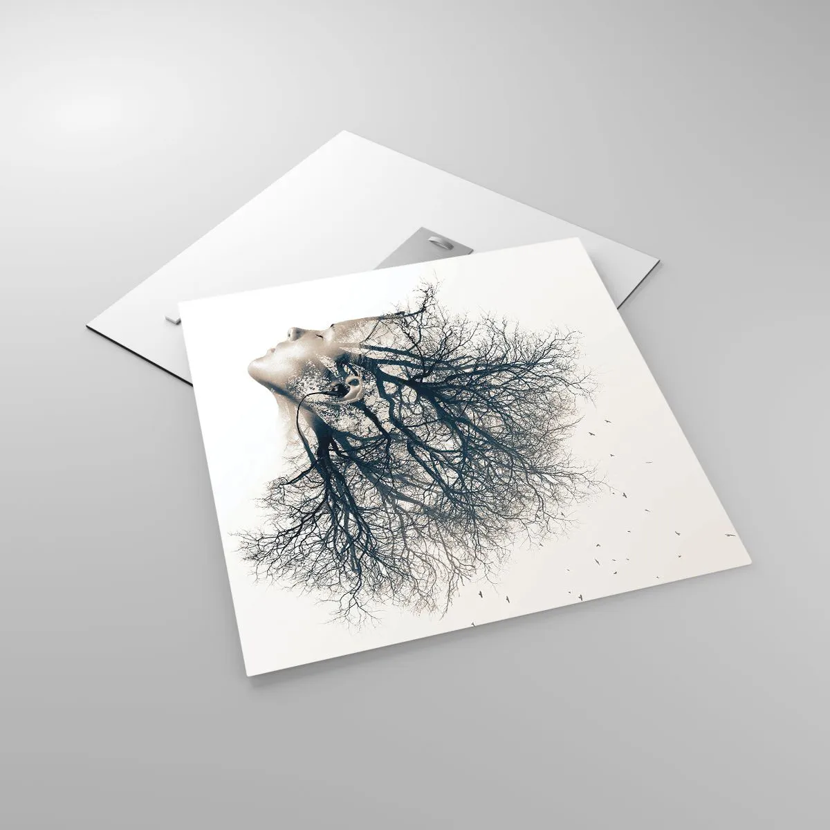 Üveg kép - Hallgatva a fa suttogását - 50x50 cm