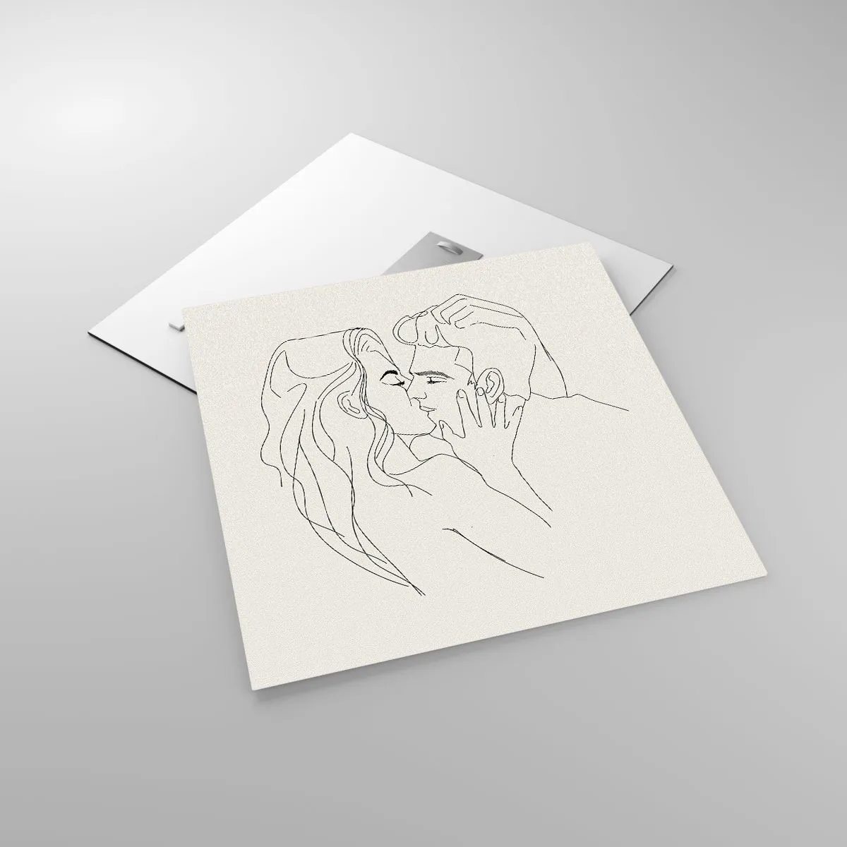 Tablou pe sticlă - Încurcați în sentimente - 50x50 cm