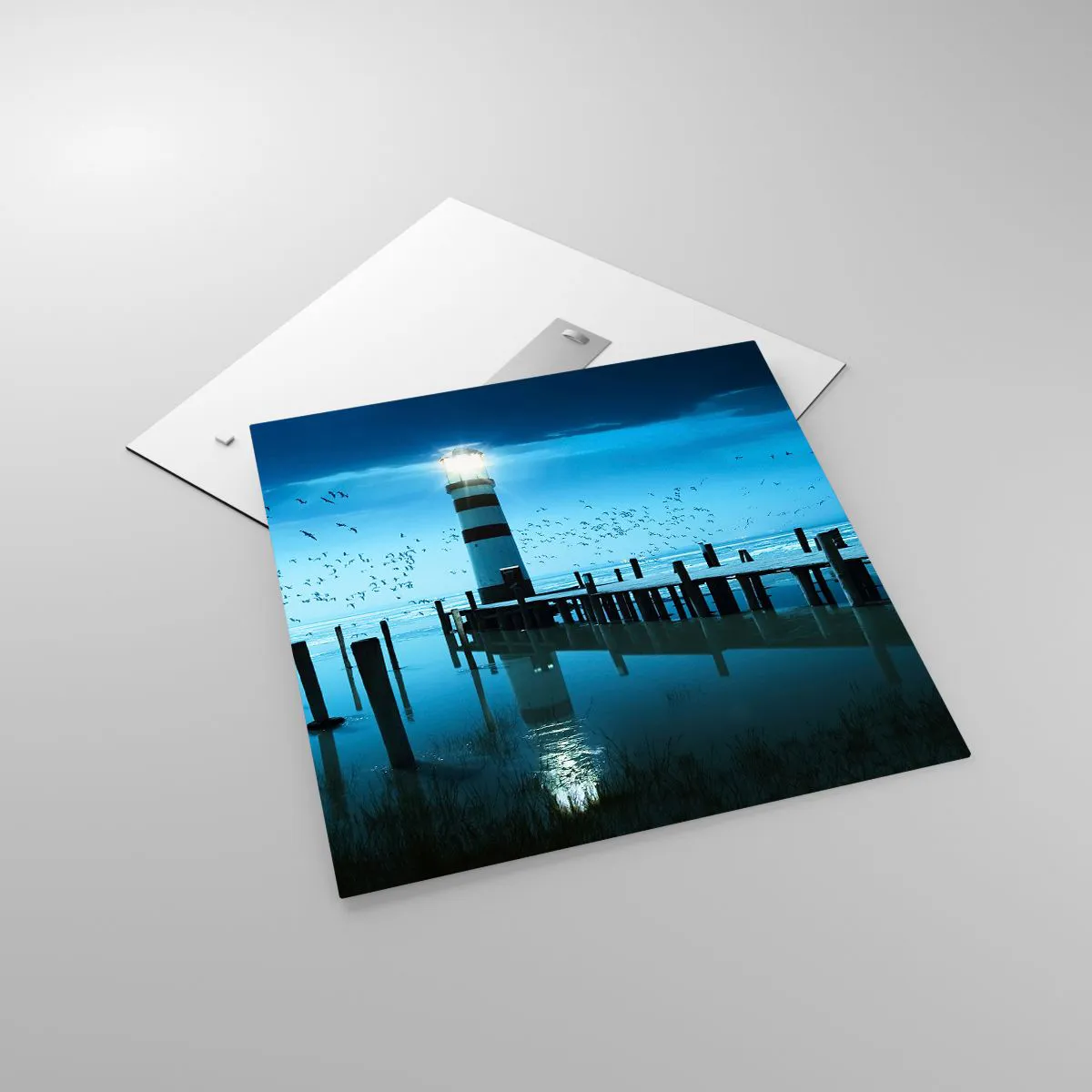 Glastavla - Bild på glas - Och du är inte längre rädd för mörkret - 60x60 cm