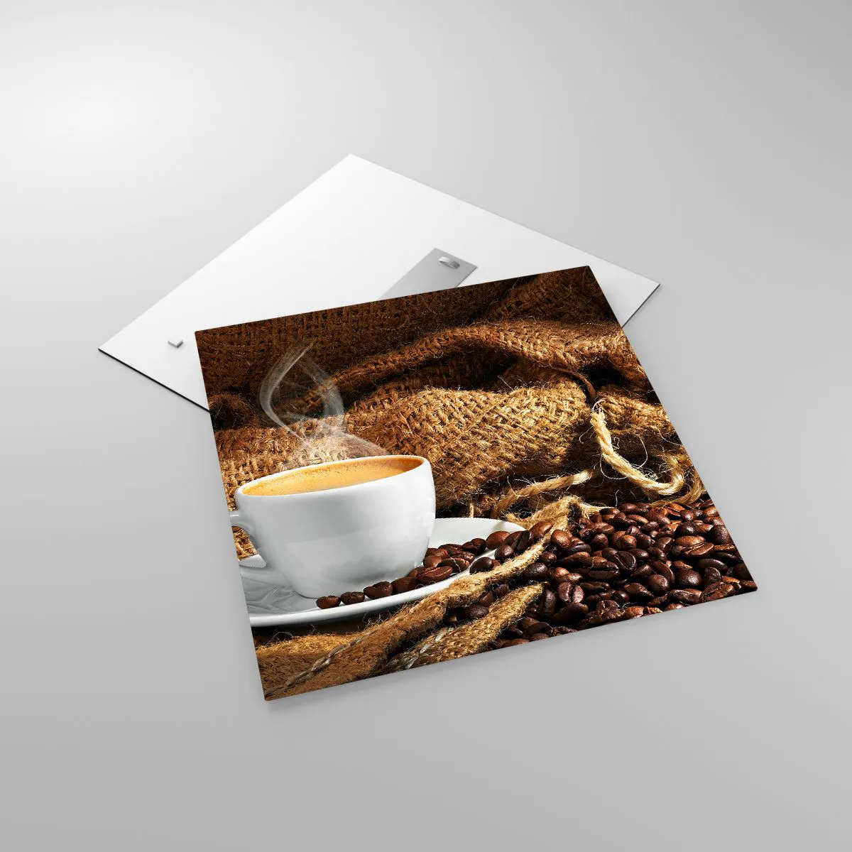 Obraz na szkle - Zapach moki i gęstość miodowego płynu - 60x60 cm