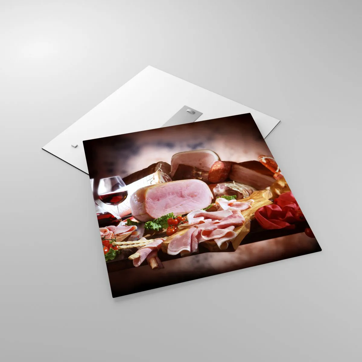 Impression sur verre - Image sur verre - Un rêve culinaire avec une carafe - 60x60 cm