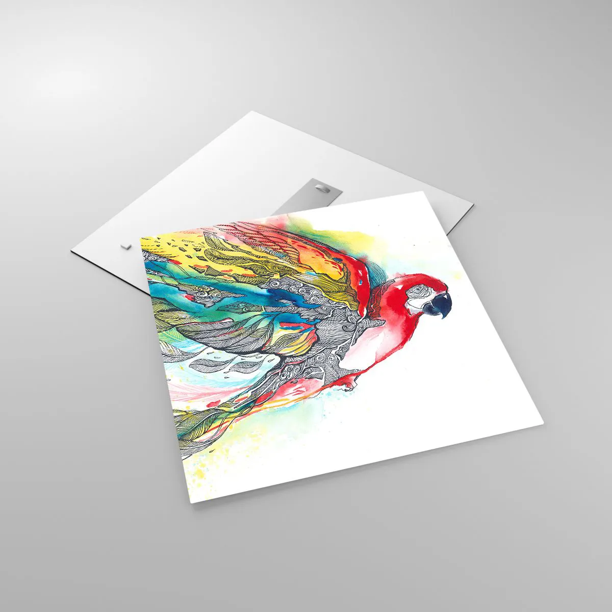 Obraz na skle - Žij barevně - 60x60 cm