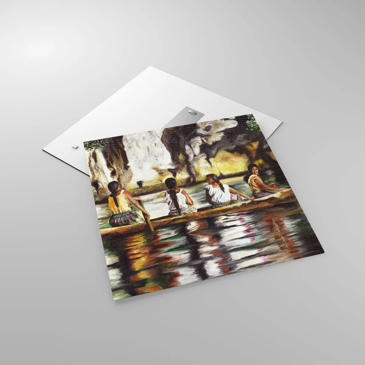 Tablou pe sticlă - Într-un paradis polinezian - 60x60 cm