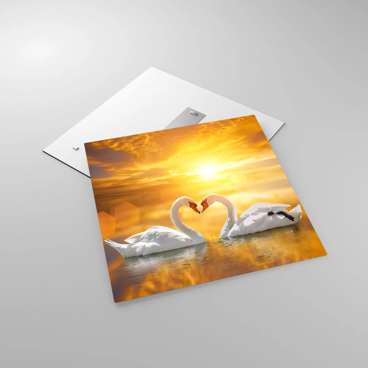 Obraz na skle - Srdce je nejkrásnější slovo světa… - 60x60 cm