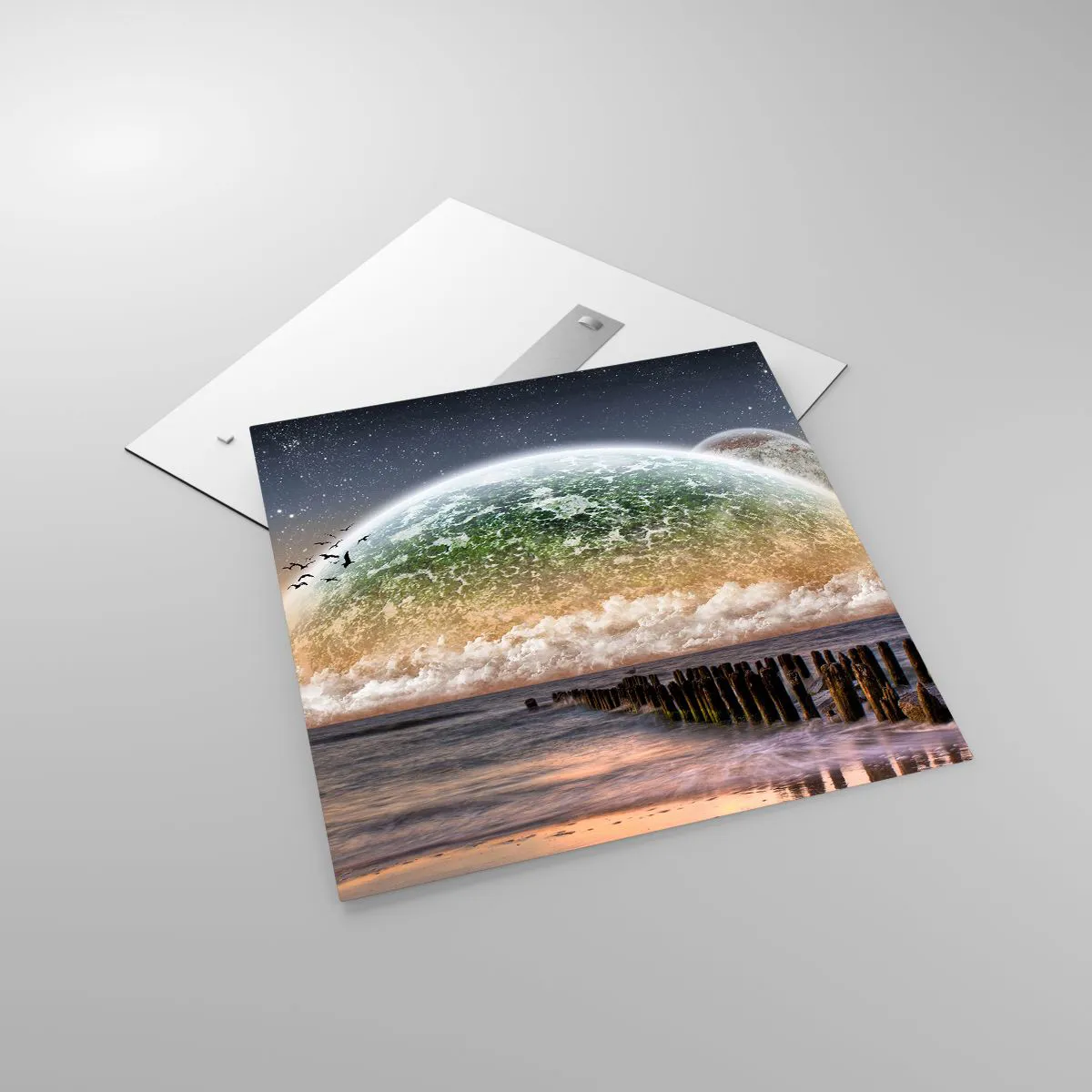 Glass picture - And the World Has Emerged from Water - 70x70 cm