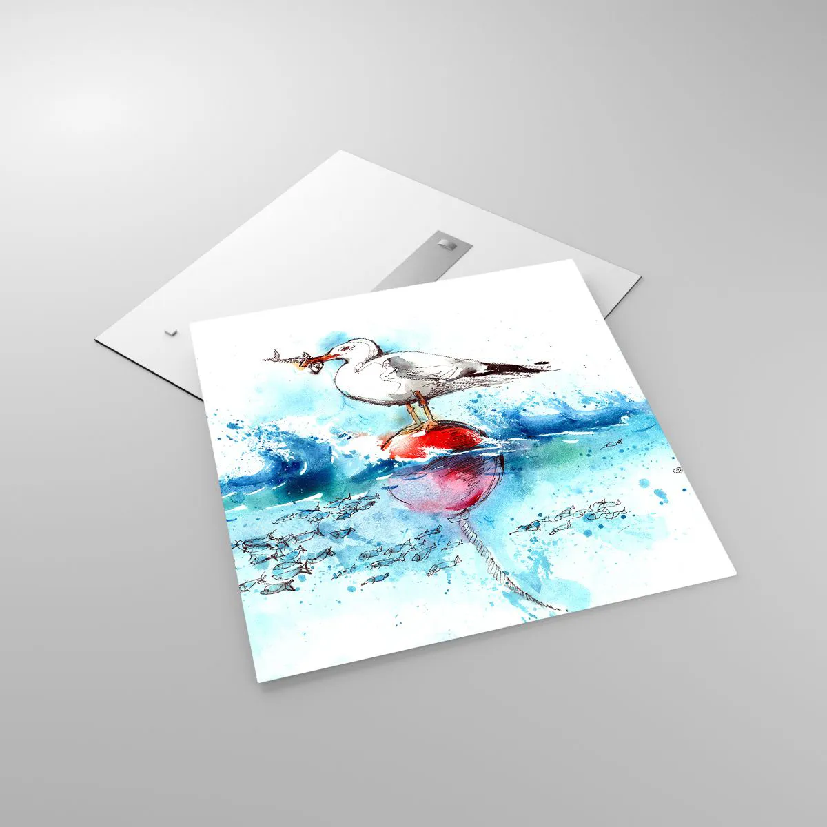 Obraz na szkle - Udany połów - 70x70 cm