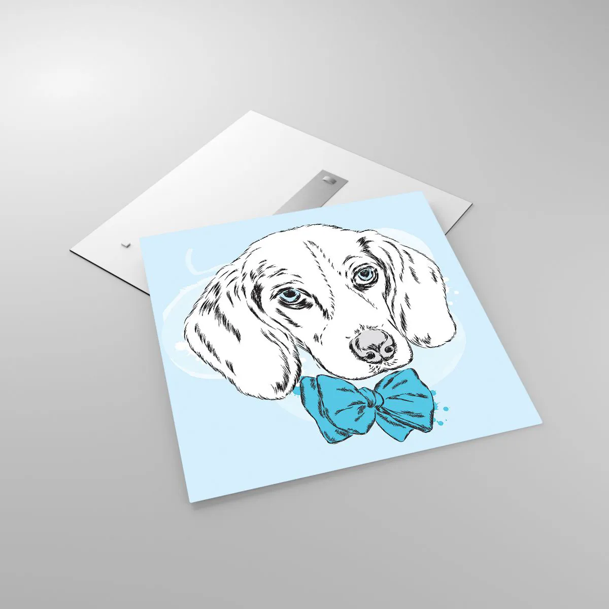 Obraz na skle - Psí elegance - 70x70 cm