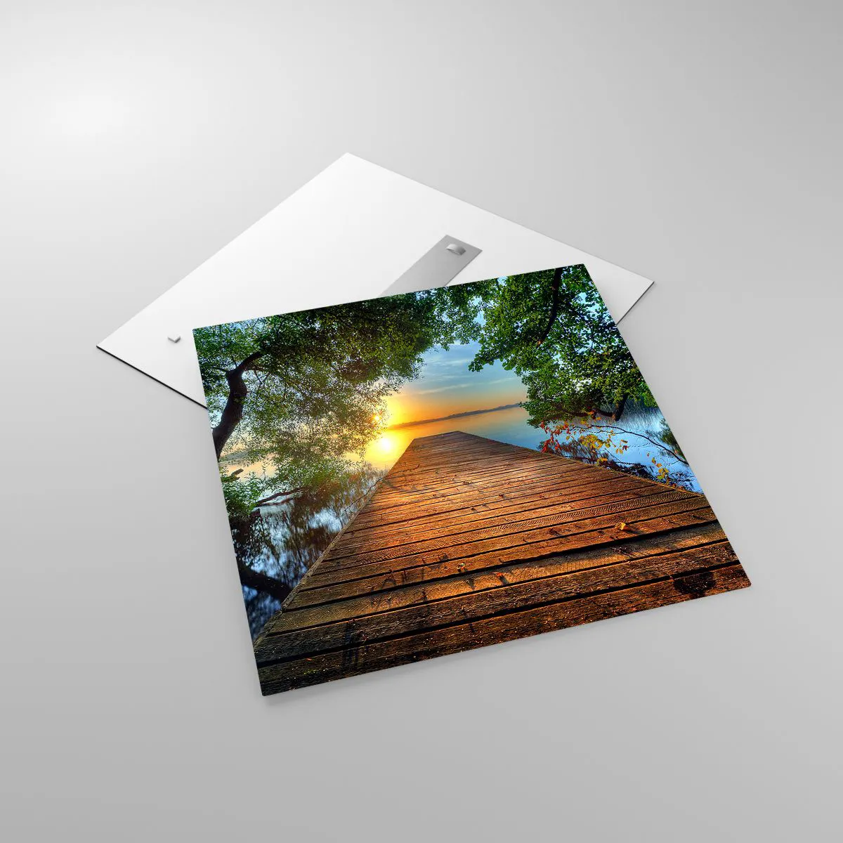 Glasbild - Bild auf glas - Nimm dir Zeit, setz dich hin - 70x70 cm