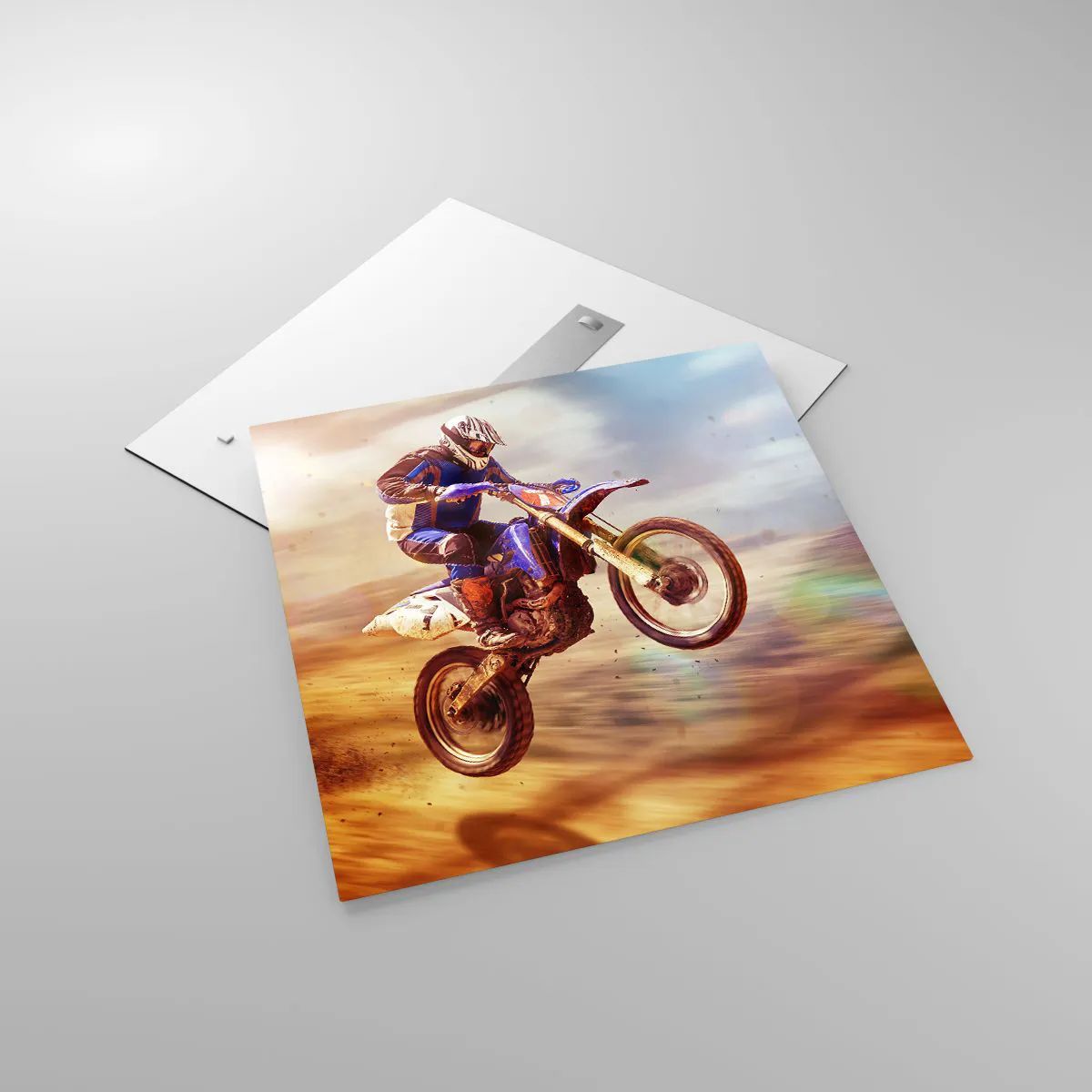 Schilderen op glas - Motor duizeligheid - 70x70 cm