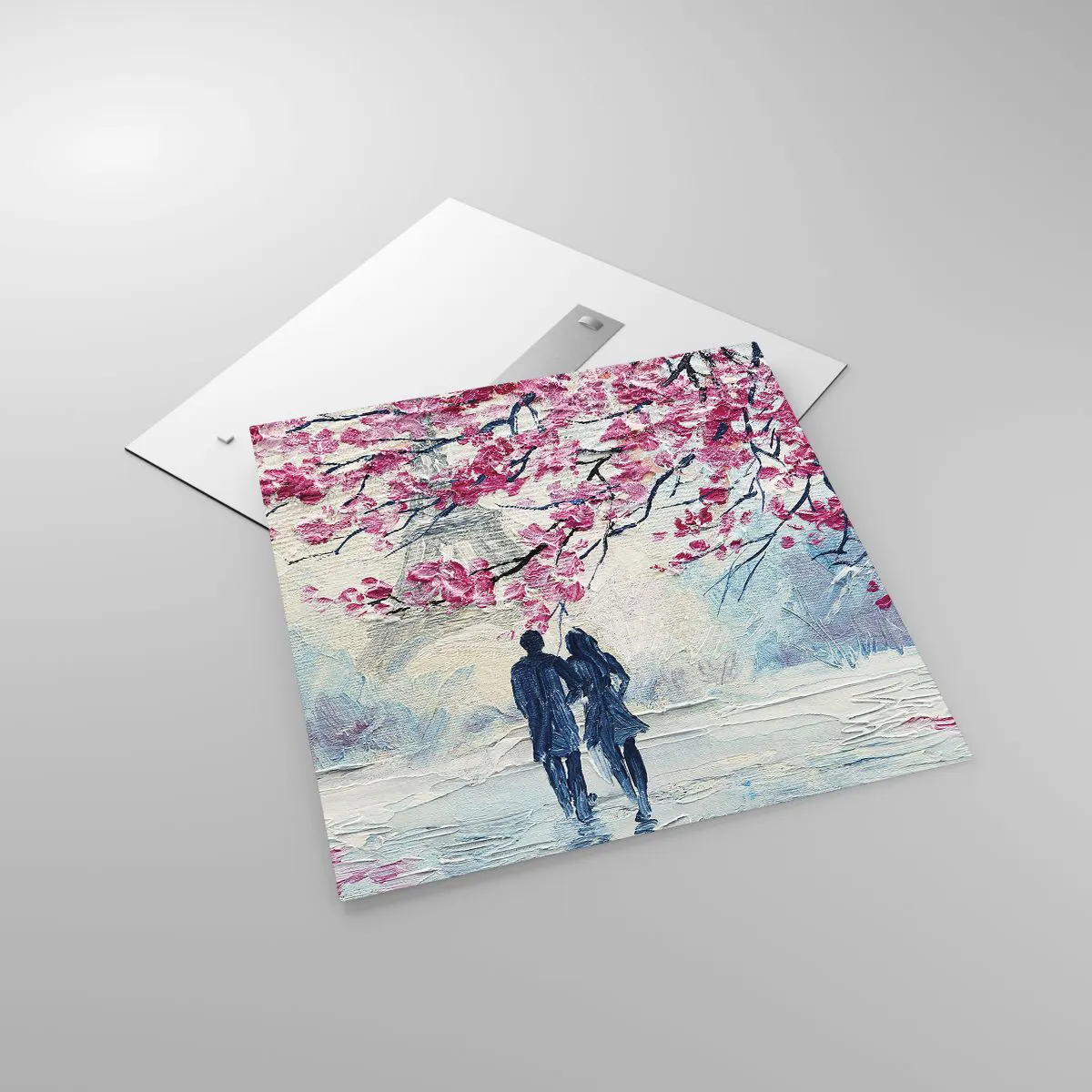 Glasbild - Bild auf glas - Romantischer Spaziergang - 70x70 cm