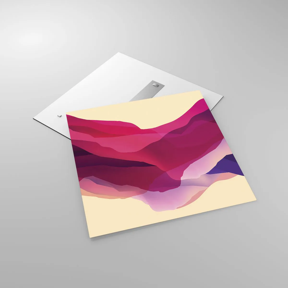 Üveg kép - Bíbor hullámok - 70x70 cm