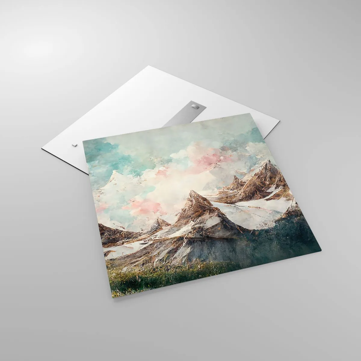 Üveg kép - Sziklás pengék - 70x70 cm