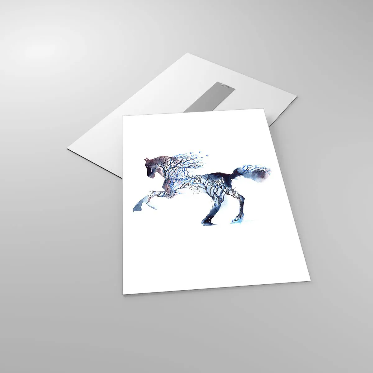 Schilderen op glas - En alsof het bos was verplaatst - 50x70 cm