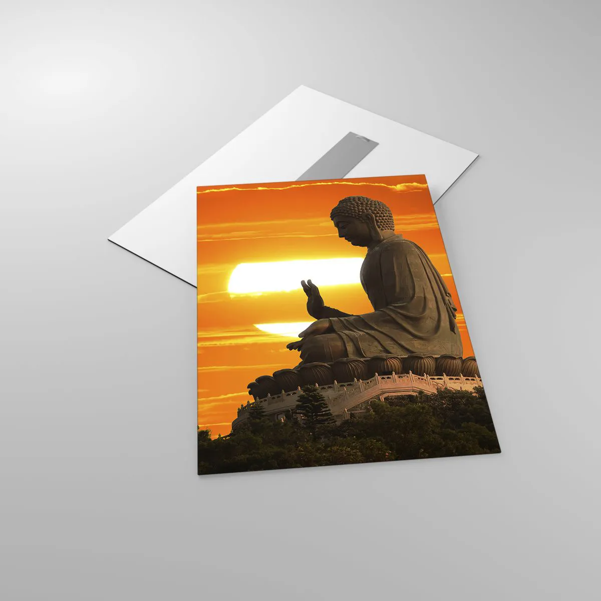 Schilderen op glas - Geen angst voor de wereld - 50x70 cm