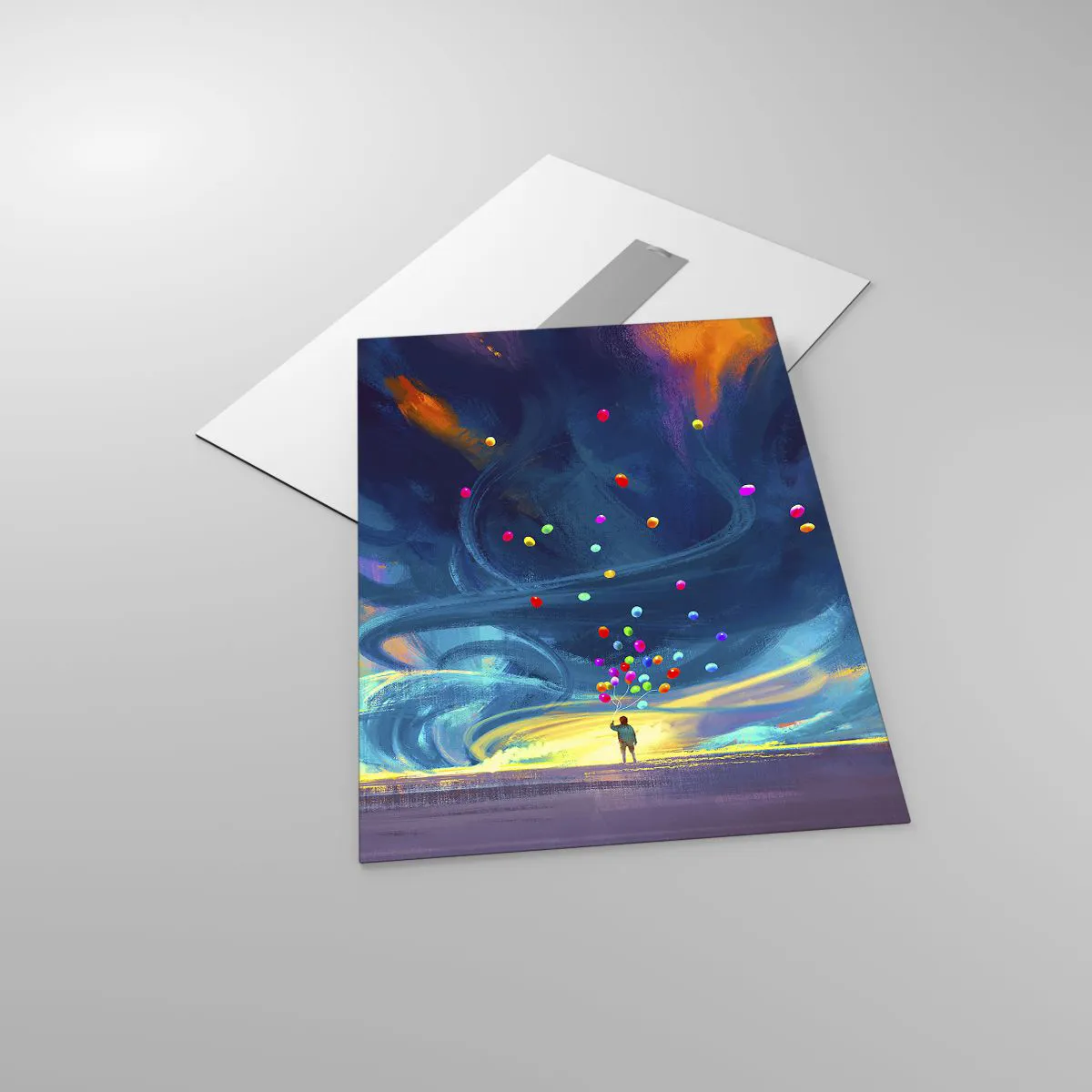 Tablou pe sticlă - Pe un vânt albastru - 50x70 cm