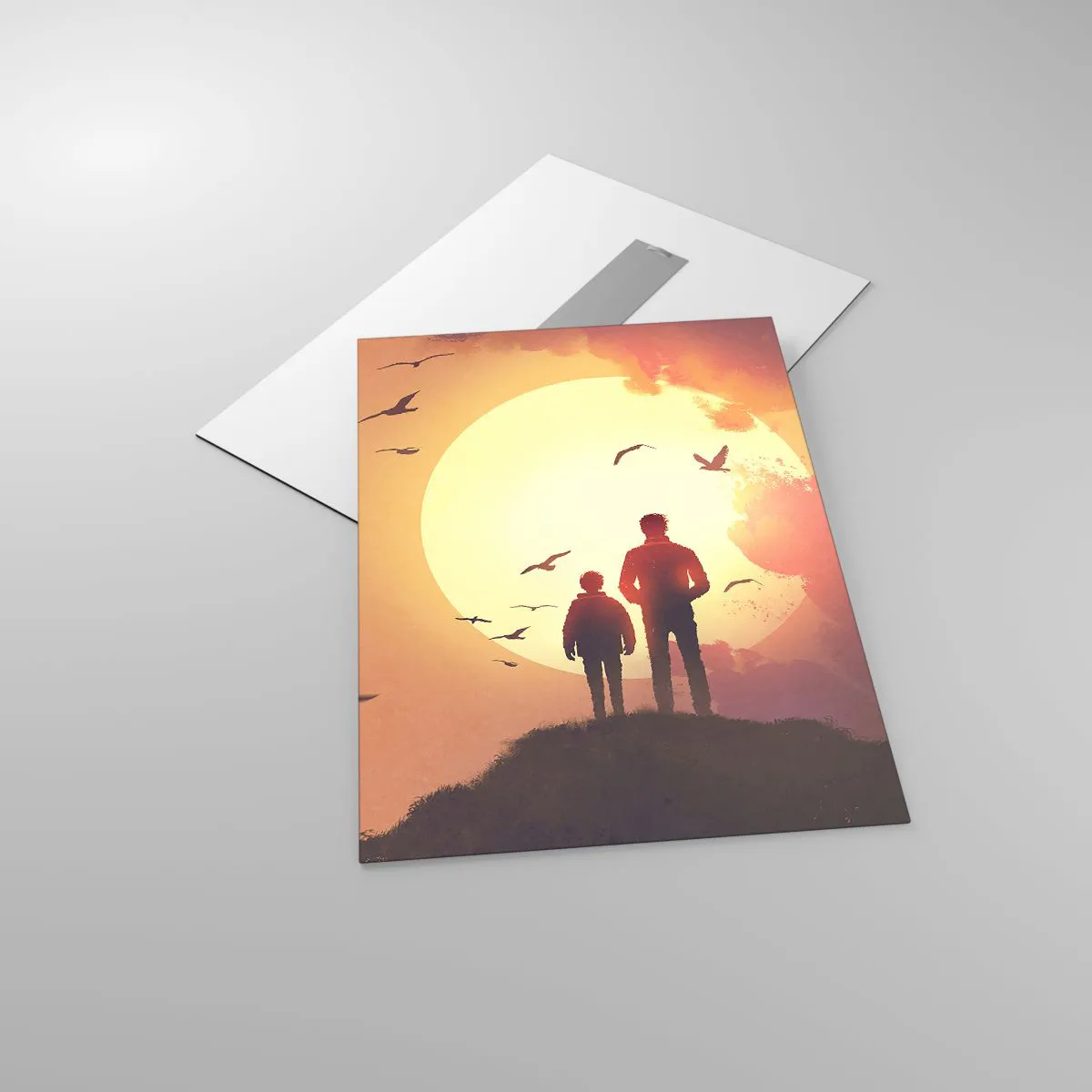 Quadro em vidro - Cara a cara com o sol - 50x70 cm