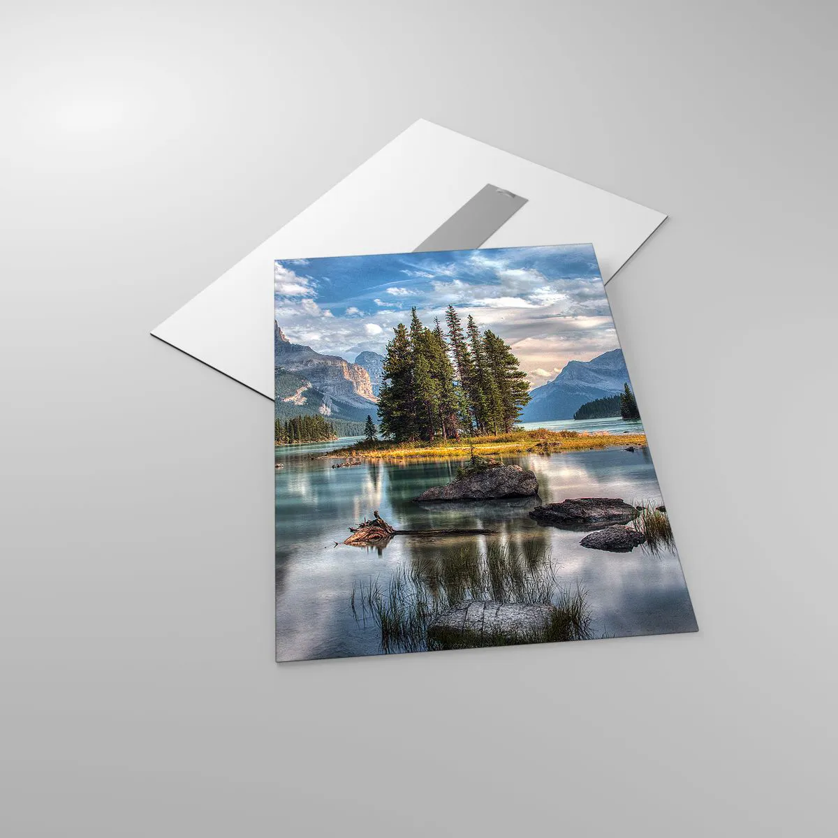 Billede på glas - Over store og klare vande… - 50x70 cm