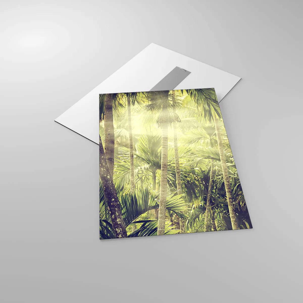 Billede på glas - I grønne gløder - 50x70 cm