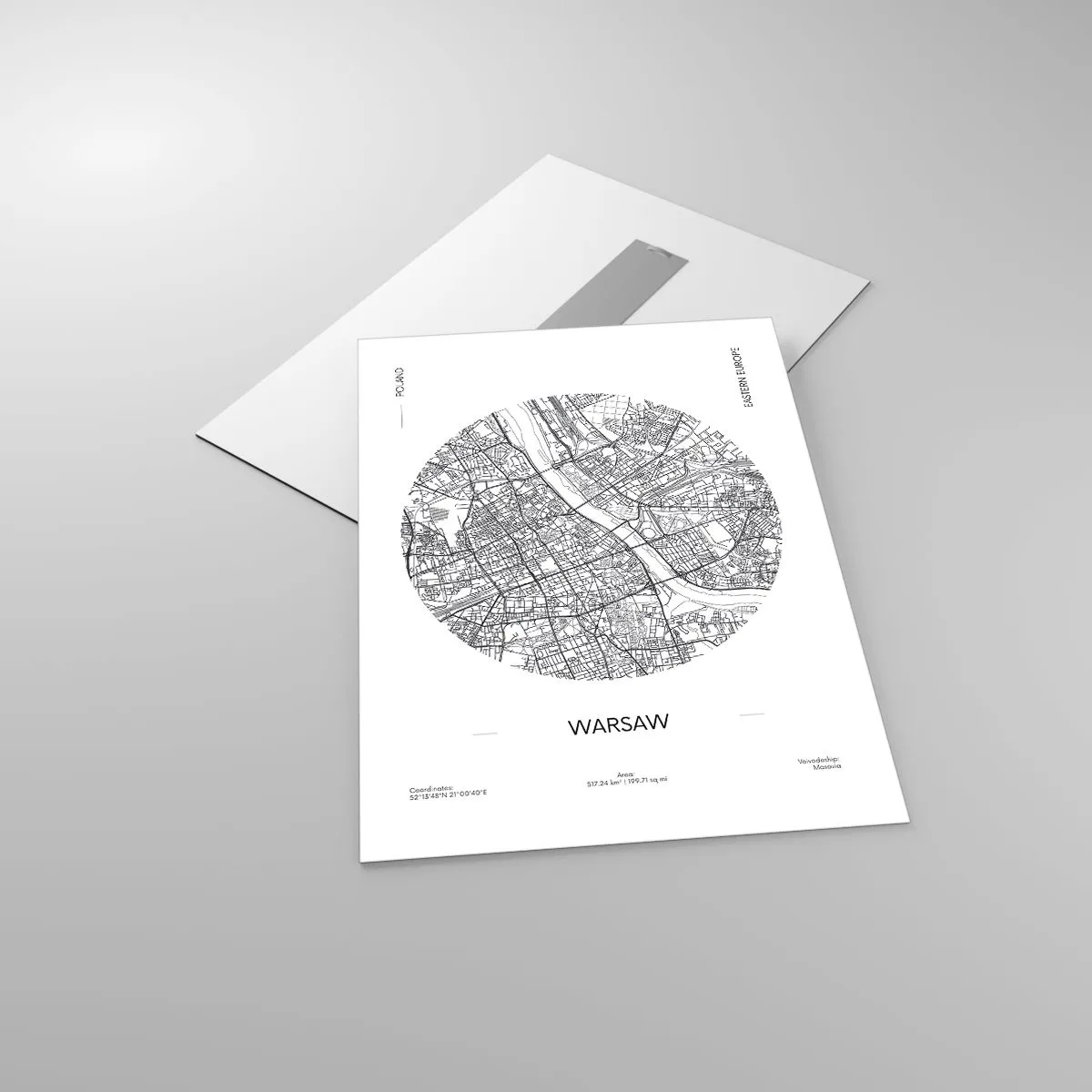 Billede på glas - Warszawas anatomi - 50x70 cm