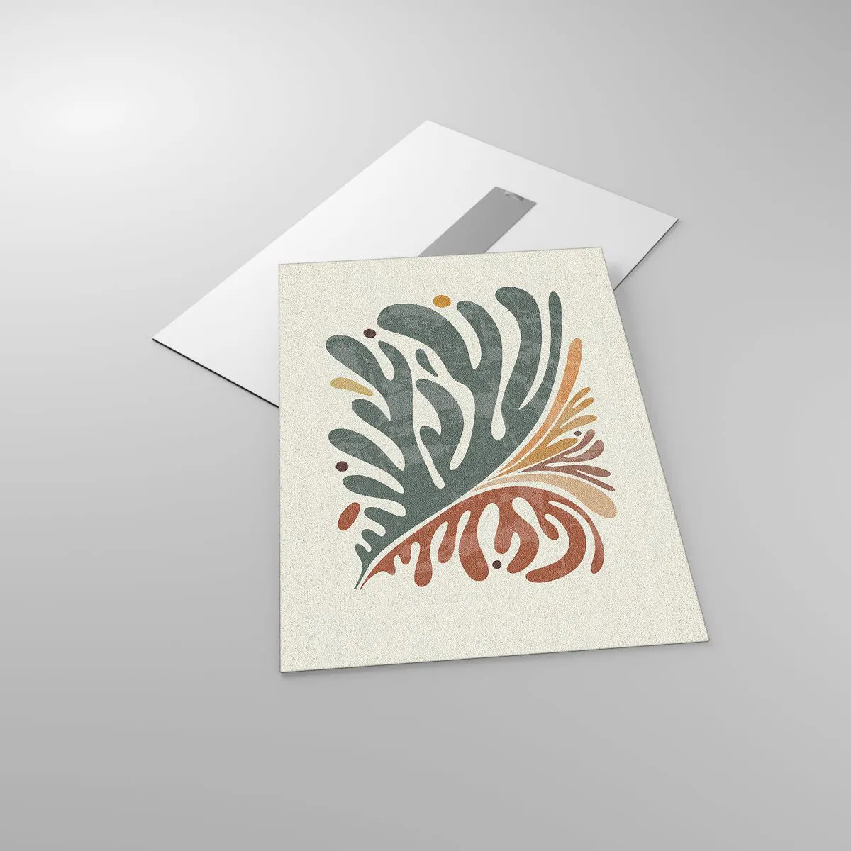 Glass picture - Multicolour Leaf - 50x70 cm