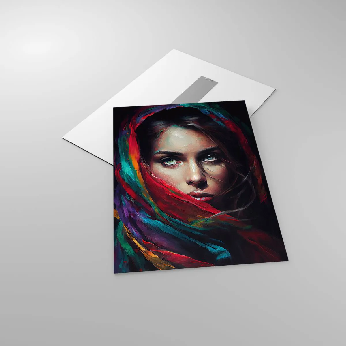 Quadro em vidro - Mistério de olhos verdes - 50x70 cm