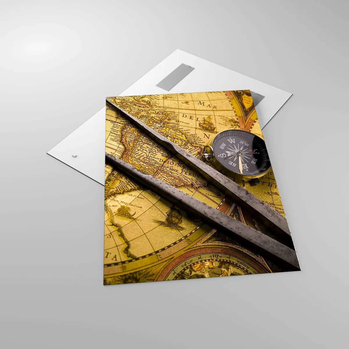 Quadro em vidro - Onde estão esses tesouros? - 70x100 cm