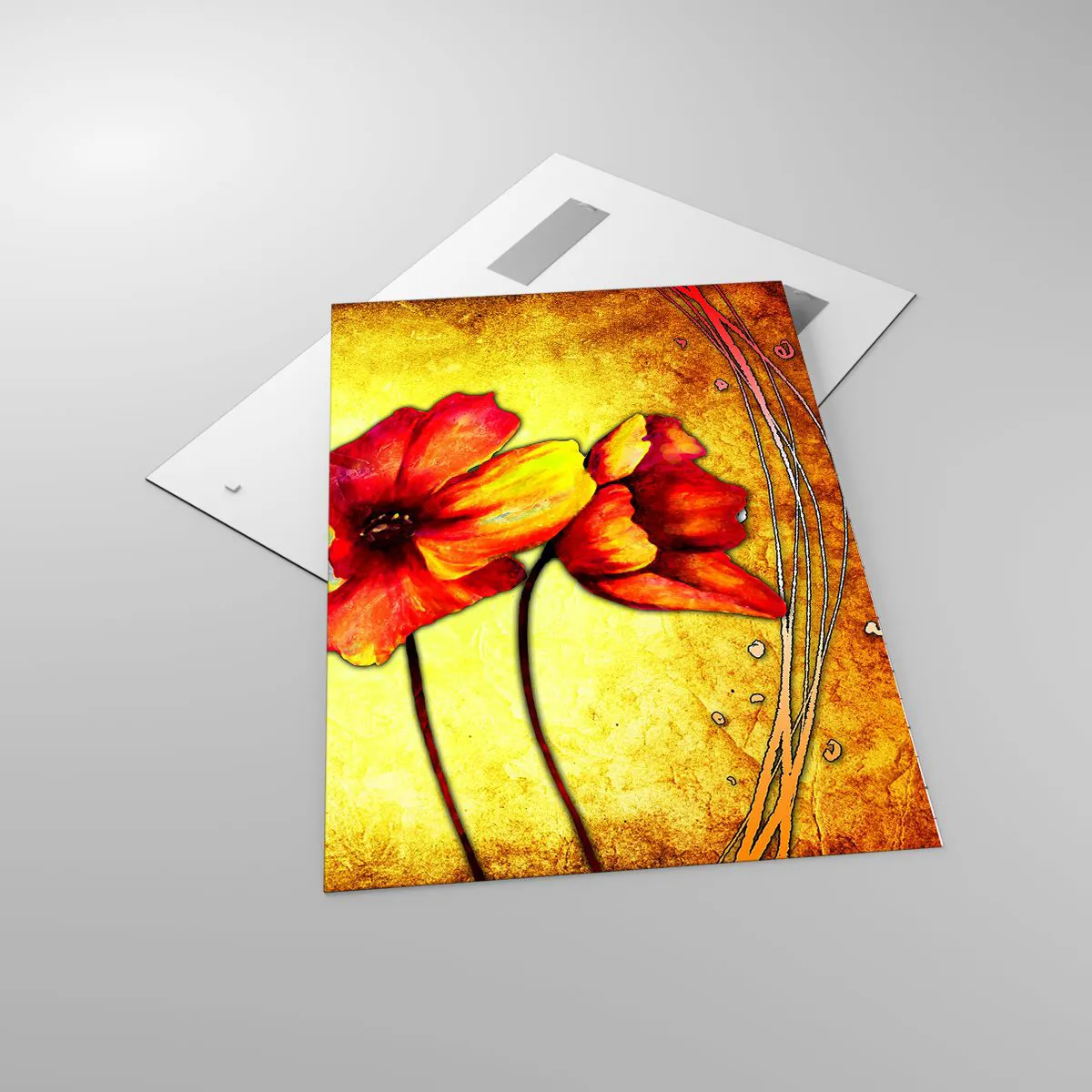 Obraz na skle - V secesnej dekorácii - 70x100 cm