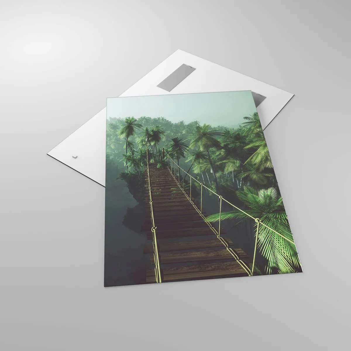 Quadro em vidro - Sobre o verde fervente - 70x100 cm