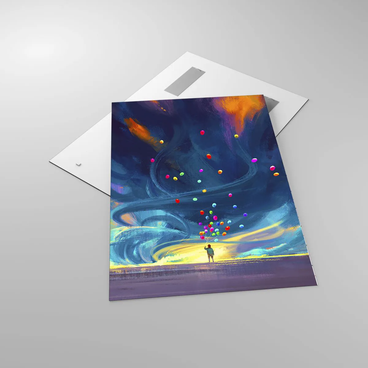 Tablou pe sticlă - Pe un vânt albastru - 70x100 cm