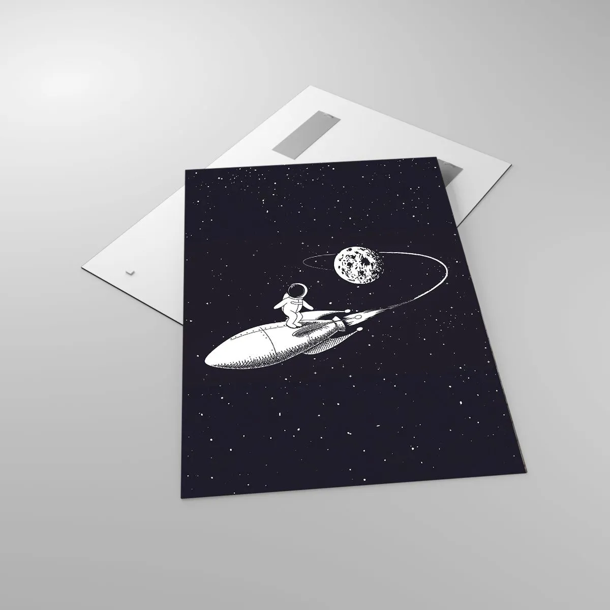 Tablou pe sticlă - Surfer spațial - 70x100 cm