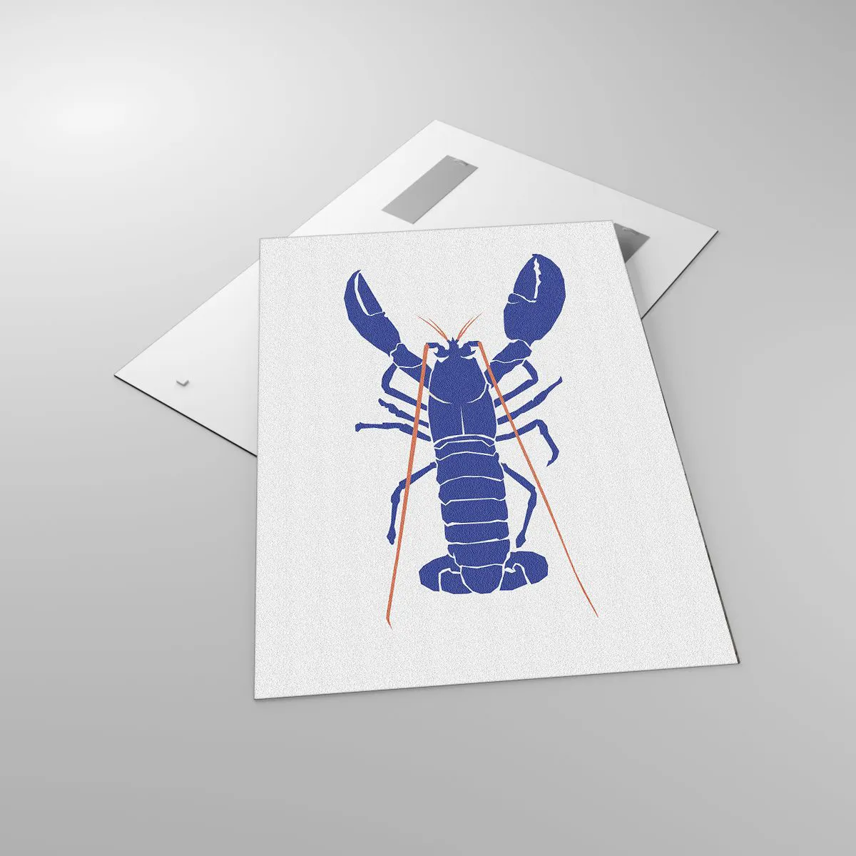 Tablou pe sticlă - Homar rafinat albastru închis - 70x100 cm