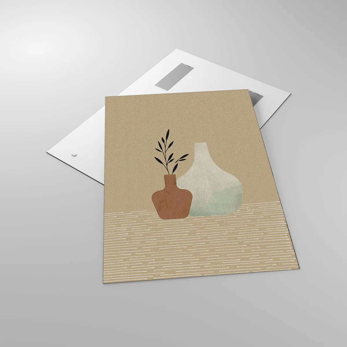 Schilderen op glas - De vaas en zijn idee - 70x100 cm