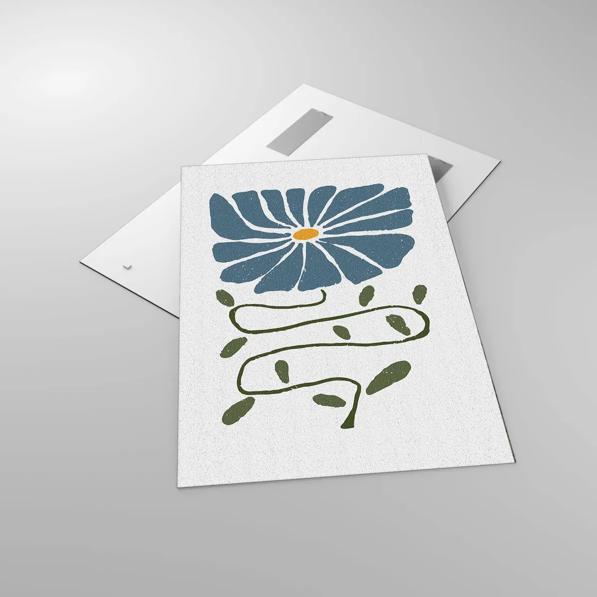 Impression sur verre - Image sur verre - Une branche à une fleur - 70x100 cm