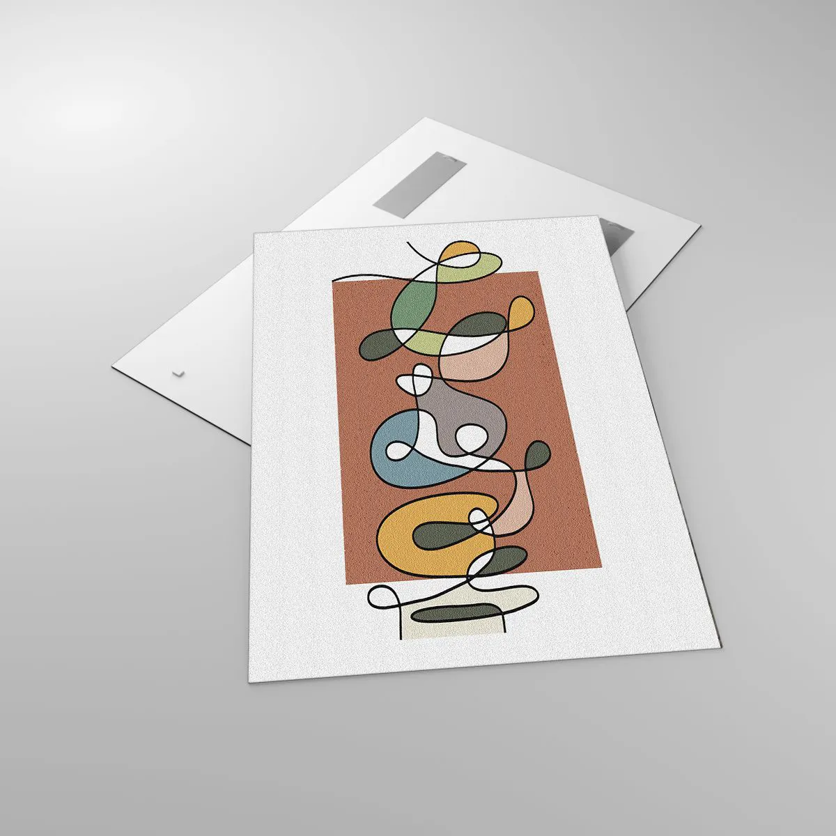 Tablou pe sticlă - Abstracție: un dans colorat - 70x100 cm