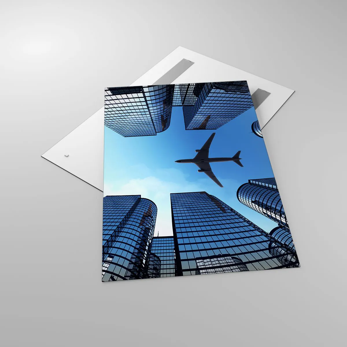 Schilderen op glas - Het uitzicht vanuit het glazen ravijn - 80x120 cm