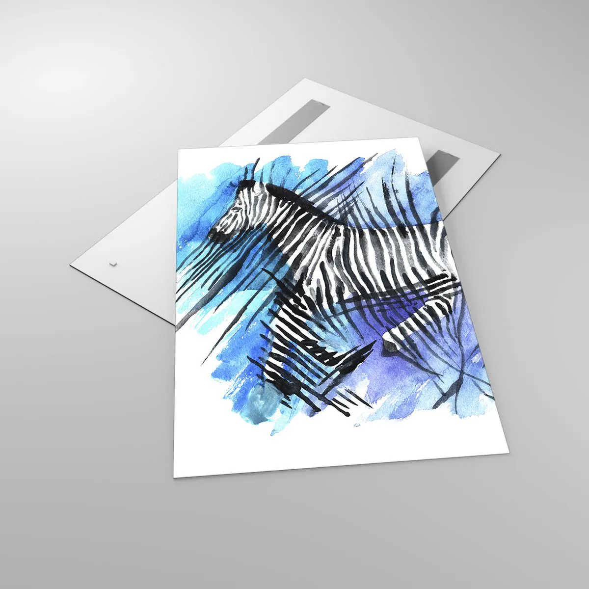 Tablou pe sticlă - Ascunsă în dungi - 80x120 cm