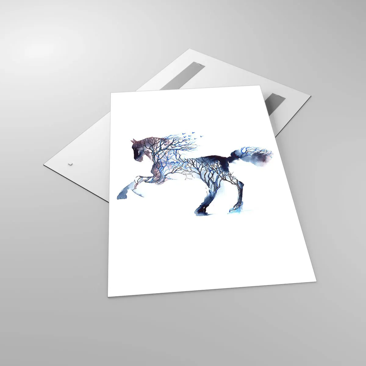 Schilderen op glas - En alsof het bos was verplaatst - 80x120 cm