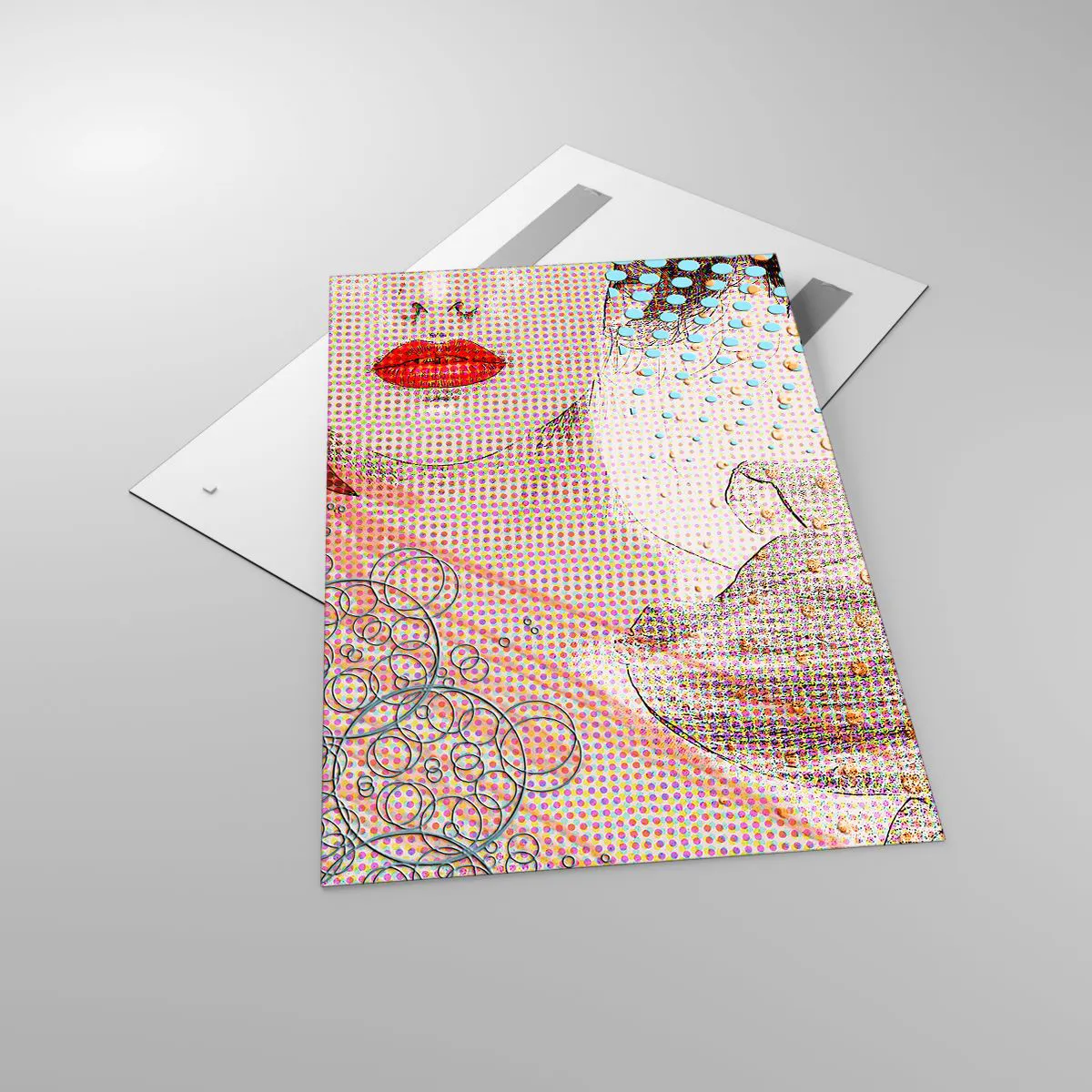 Obraz na skle - Komiksový heroín - 80x120 cm