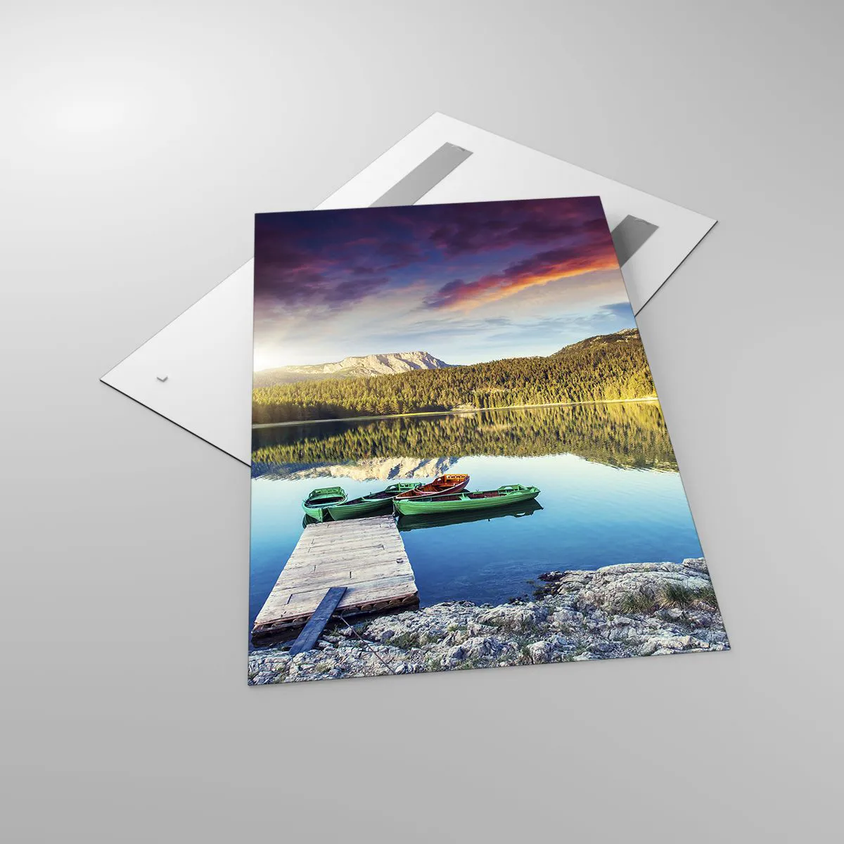 Quadro em vidro - Sobre a água tão lisa como um espelho - 80x120 cm