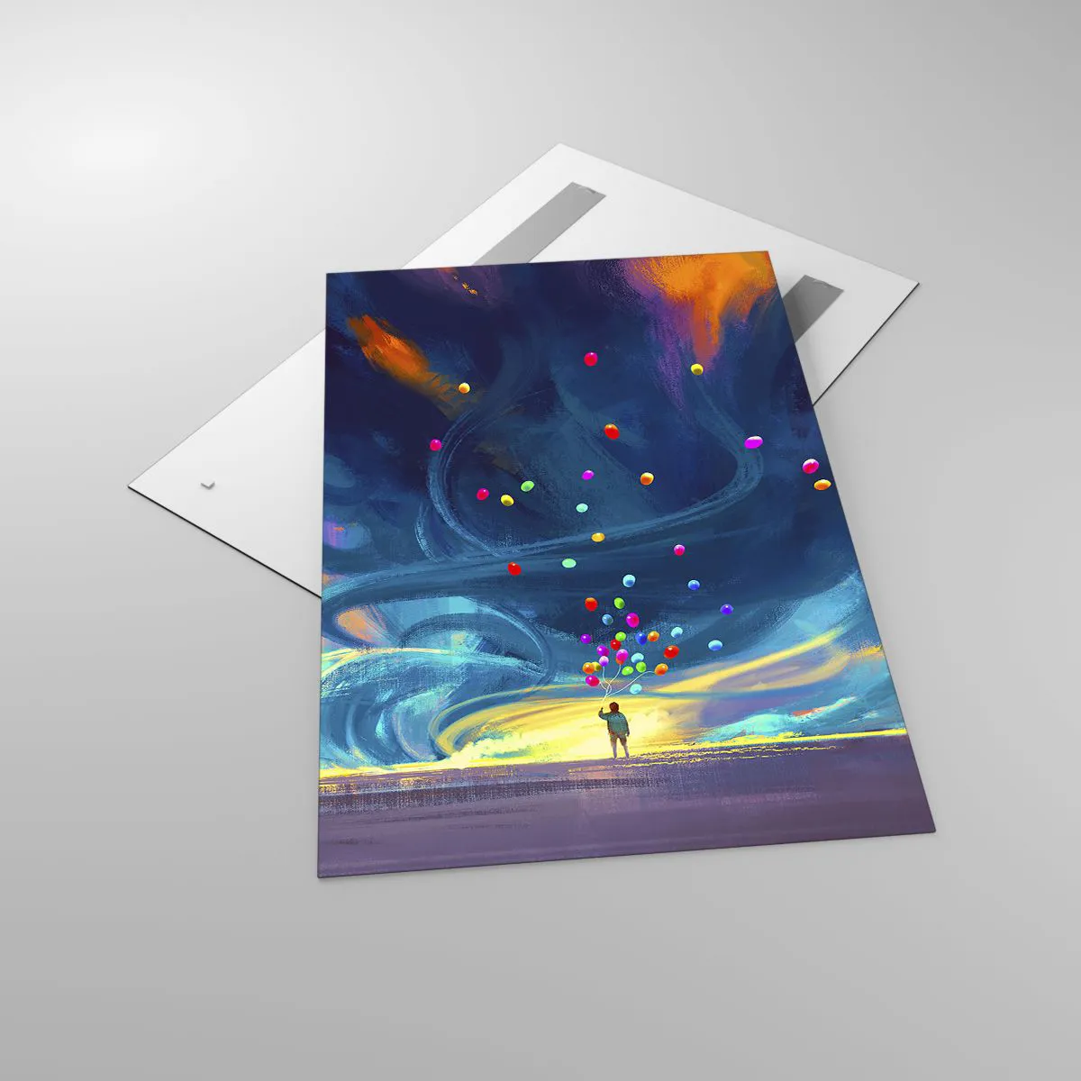 Tablou pe sticlă - Pe un vânt albastru - 80x120 cm