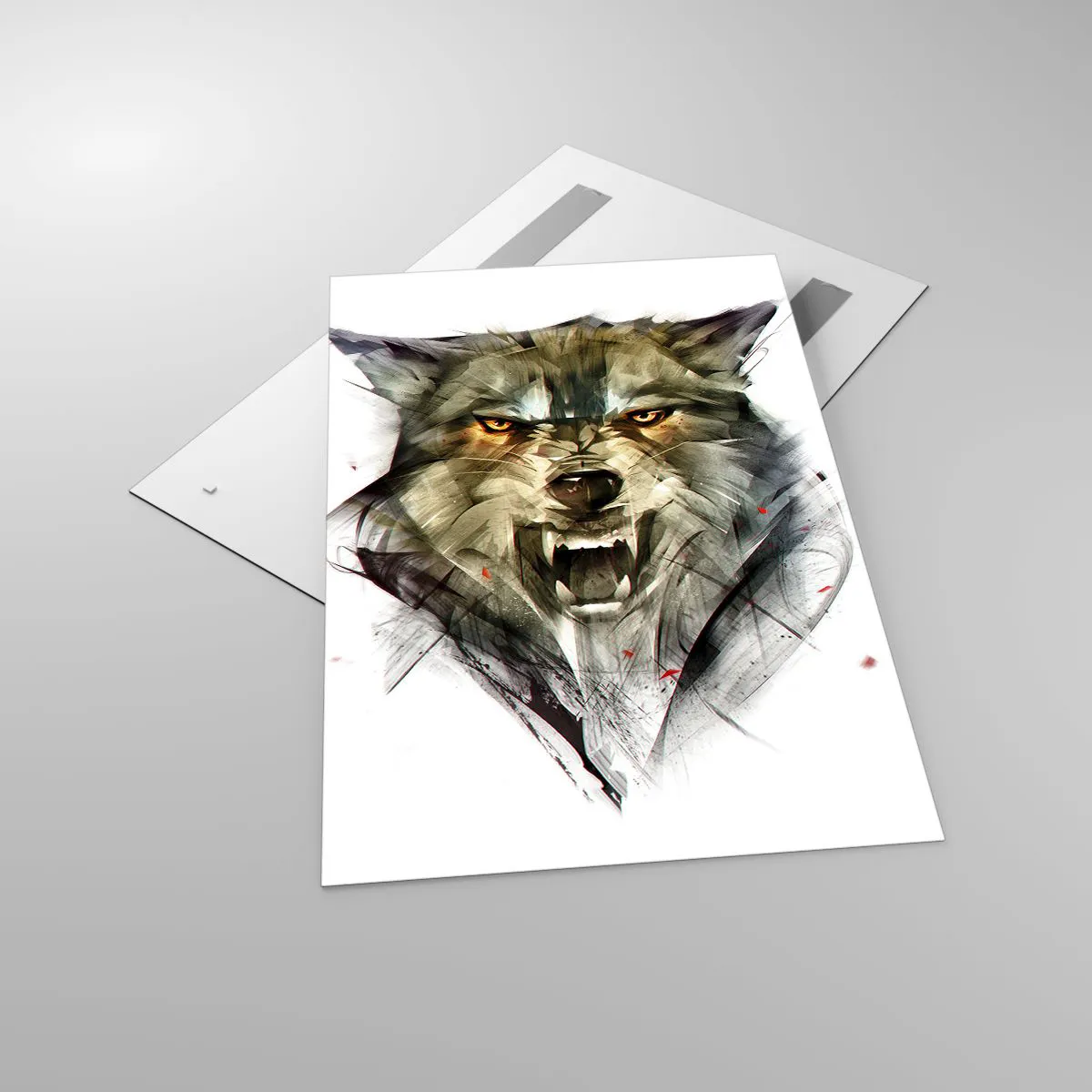 Üveg kép - Egy lépést sem! - 80x120 cm