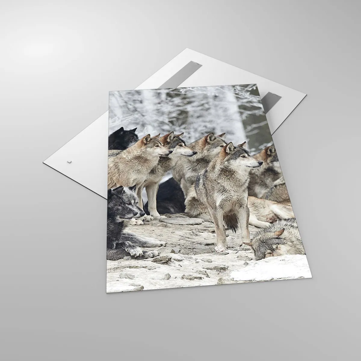 Billede på glas - Familie og venner - 80x120 cm