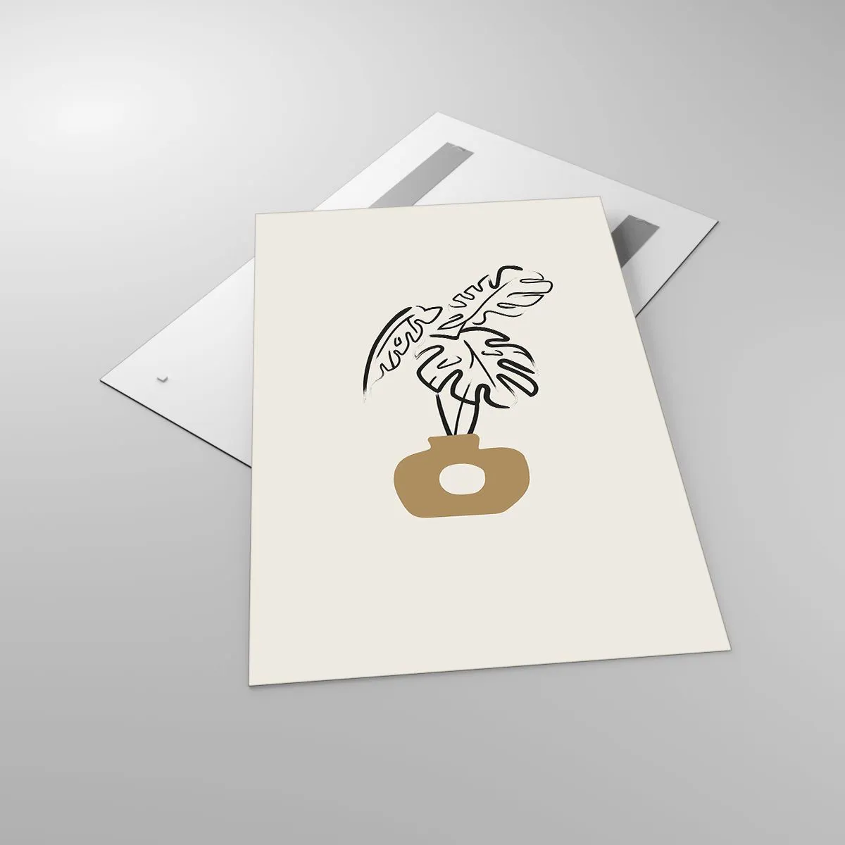 Impression sur verre - Image sur verre - Monstera – décoration de la maison - 80x120 cm